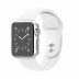 38mm Silver Aluminum Case with White Sport Band