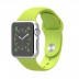 38mm Silver Aluminum Case with Green Sport Band