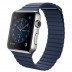 42mm Stainless Steel Case with Midnight Blue Leather Loop