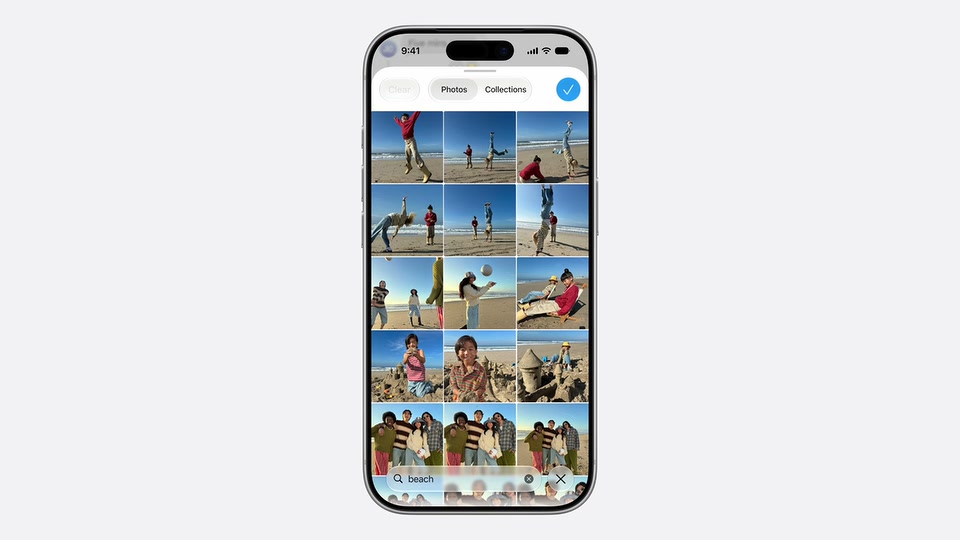 Messages photo search suggestion shown during WWDC 2026.