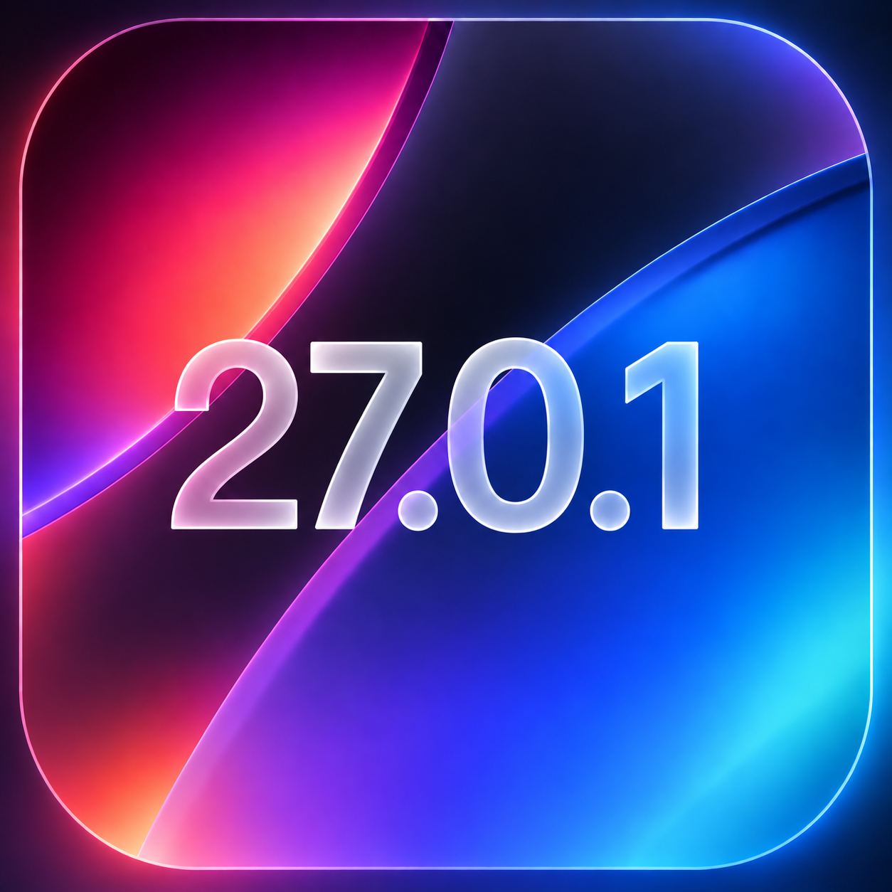 iOS 27.0.1 release artwork in Apple colors