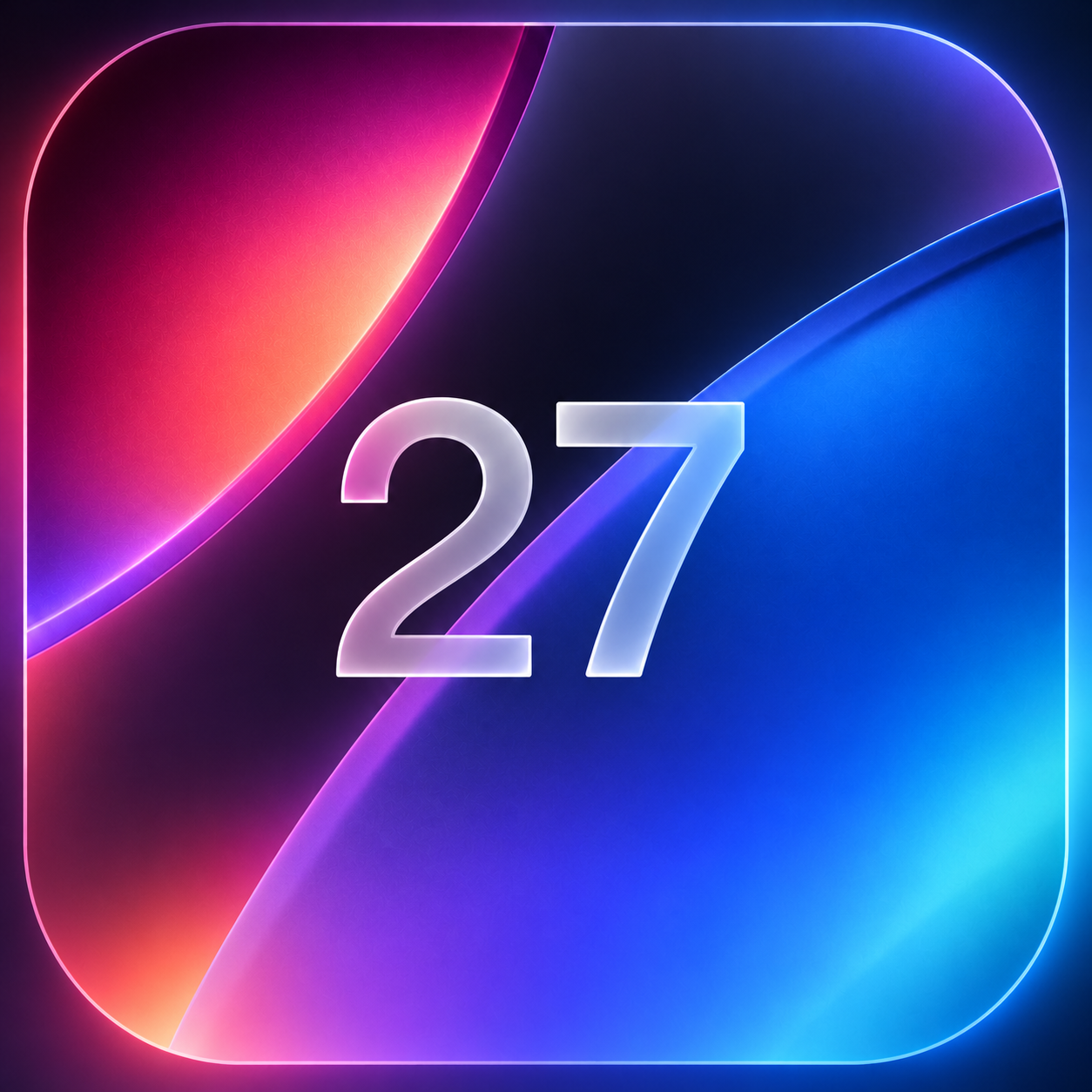 iOS 27 artwork in Apple Siri AI colors