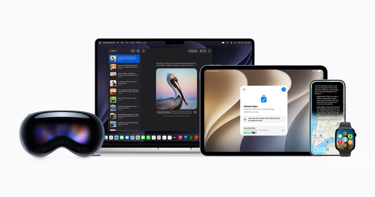An iPhone and other Apple devices displaying OS 27 interfaces